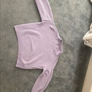 Hollister Lavender Ribbed Sweater